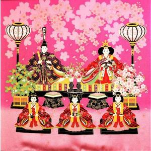 風呂敷 インテリア エコ タペストリー / ちりめん 千年桜 ピンク