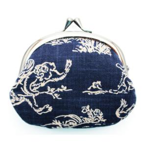親子がま口 鳥獣戯画 3種類／日本製 お財布 薬入れ ポーチ 和装 普段着