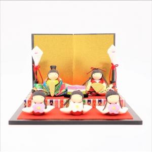 雛人形 コンパクト ちりめん 小さい 手作り/花祭り雛飾り/お雛様