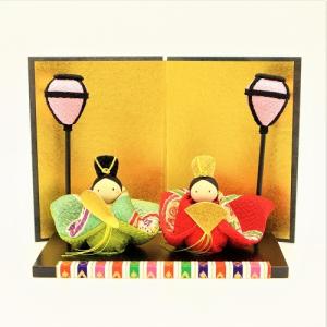 雛人形 コンパクト ちりめん 小さい 手作り / 姫雛 / お雛様