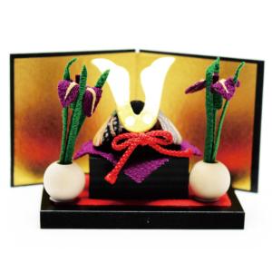 五月人形 兜飾り コンパクト ちりめん 小さい かぶと / 兜 五月飾り / こどもの日 端午の節句 兜 お祝い 初節句 プレゼント