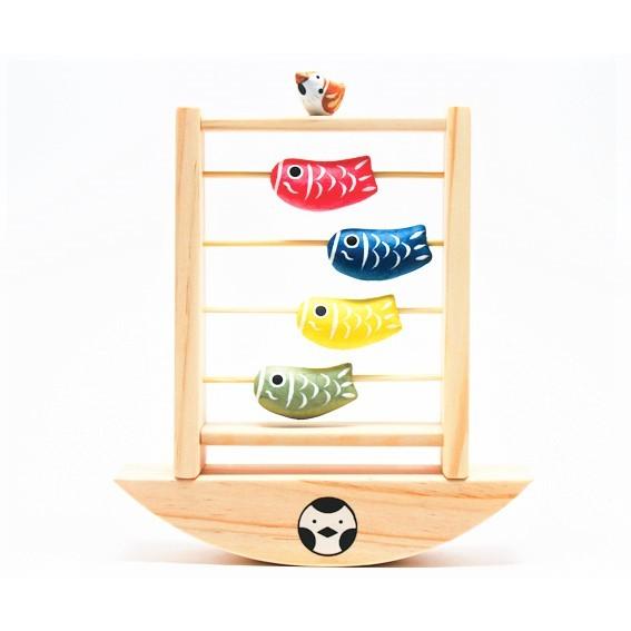 鯉のぼり 室内 手作り 五月 張り子 / すずめと鯉のぼり / コンパクト 初節句 こどもの日 人気...