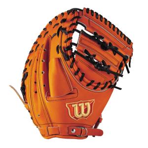 ウイルソン　WILSON　2020年モデル 20％OFF　ソフトボール用　WILSON ワナビーヒーロー　捕手ミット　オレンジ　右投げ　WTASWT3SZ｜maruzensports