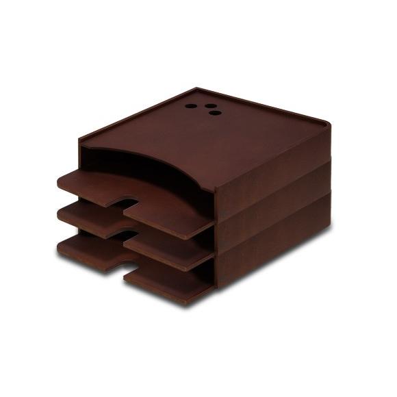 マーヴェプロダクツ　F_tray（スタッキングトレイ）×3set　　モカブラウン