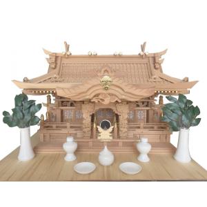 神棚 ケヤキ神殿 欅三社堂入母屋 960x600x240 : めいぼくや webshop