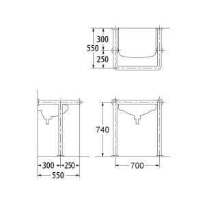 カクダイ 洗面器・手洗器用手すり【2460-38】[新品]【純正品】｜mary-b