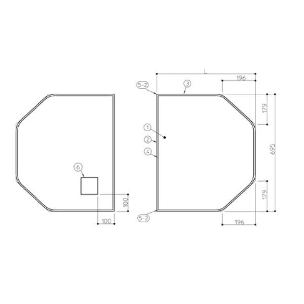 TOTO パーツ 【AFKKS84107KSAA21W】 ＷＢラクかるふた２枚 風呂ふた