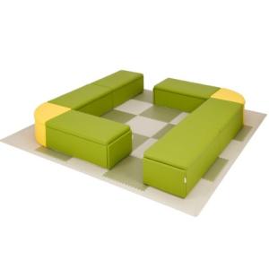 Combi ジョイントベンチシリーズ キッズコーナー レイアウト例 ミニマムサイズ１ 2.3m×2....