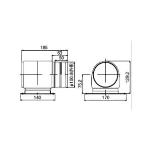 【送料無料】リンナイ φ100KP部材【EFLU-100KPK】直角エルボ（24-8092）【EFLU100KPK】 給湯器【沖縄・離島送料別途】【純正品】｜mary-b