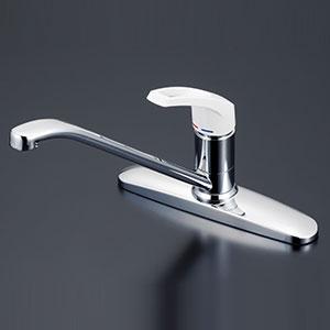 KVK 【KM5091TECHS】 シングル混合栓（eレバー）撥水 キッチン