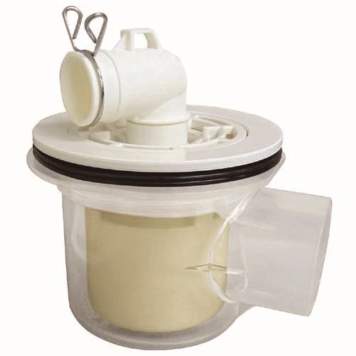 【M44PETX】 ミヤコ 横引トラップ 透明 洗濯機排水部材