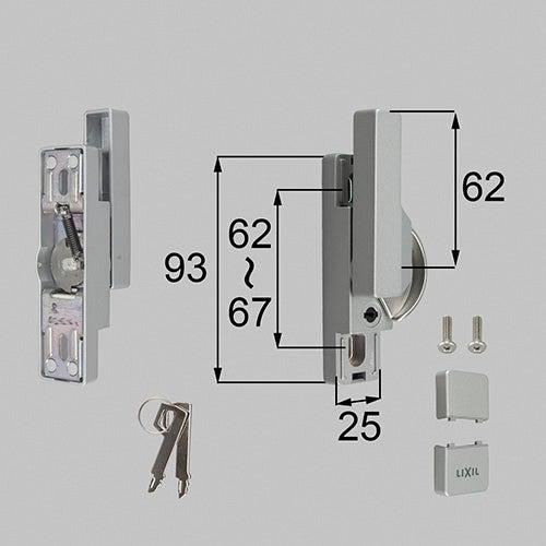 トステム 【NETBL00120】 キー付クレセント中（右用）防火非防火兼用 窓サッシ 部品 鍵錠[...