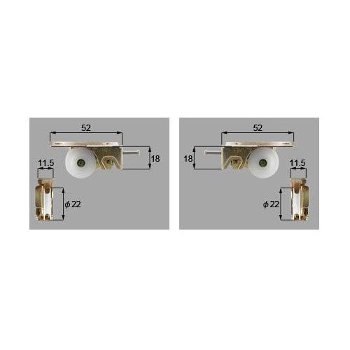 新日軽 【NETBL00182】 網戸戸車 LＲ 網戸部品[SVW169LS01×1 SVW169R...