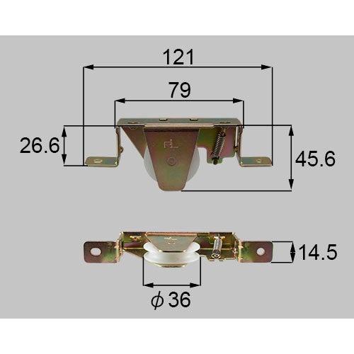 新日軽 【NETBL00253】 起倒式戸車（φ３６） 窓（サッシ）部品[SVW255S01×2]