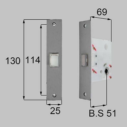 トステム netlv00032 長座／丸座・角座用箱錠(アルミ扉・錠無し用) 室内ドア部品[MDU5...