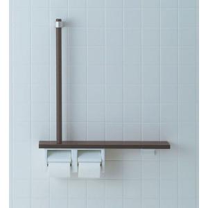 TOTO 木製手すり 紙巻器 棚一体タイプ YHB63FR-NW1 ホワイト