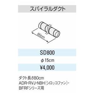 リクシル・サンウェーブ 排気用品 スパイラルダクト SD800 【純正品】