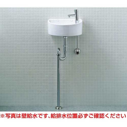 トイレ手洗い器一式セット YAWL-33(S) 手洗器（丸形）セット 壁給水・床排水（Sトラップ） ...
