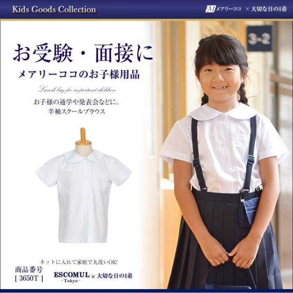 スクールブラウス 半袖 丸襟 子供服 女の子 女児 フォーマル ブラウス お受験 面接 行動観察 幼...