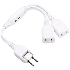 エレコム ACアダプタ用電源延長コード/2P/2個口/ホワイト