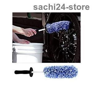 洗車ブラシ ホイール用 ホイールブラシ 柔らかい 長さ42cm 洗車 道具 細繊維 隙間掃除 ホイールクリーニングブラシ 隙間ピカピカ 傷つかない バイクや部屋の掃除