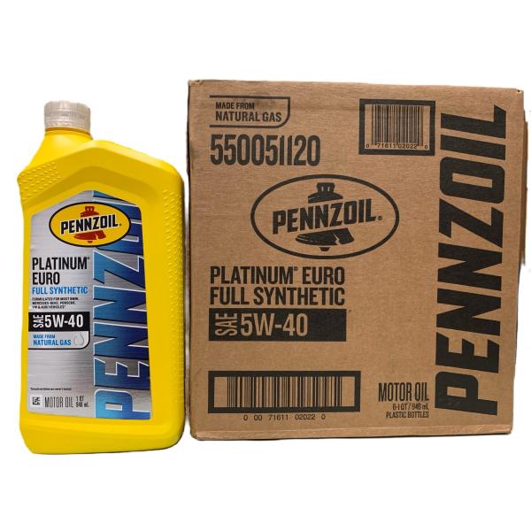 PENNZOIL　ペンゾイル　プラチナム　ユーロ　5W-40　A3/B3/B4　SP　1QT（946...