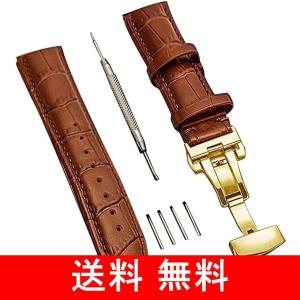 時計 ベルト 時計 バンド 24mm 23mm 22mm 21mm 20mm 19mm 18mm 本革腕時計バンド 交換ベルト Dバックル 防水 防