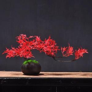 人工樹木 盆栽 松 人工 松の木 もみじ 人工紅葉 カエデ 現代風 フラワーポット 人工観葉植物 フェイク グリーン 卓上 フェイクグリーン 陶器鉢 癒し