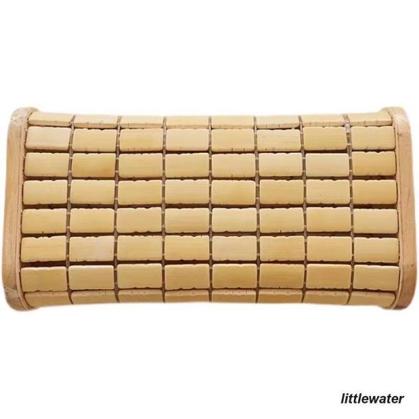 竹とトウヒのフレームで作られた竹製のヘッドレスト枕は、夏に涼しく自然になります。 竹製の硬い枕、シン...