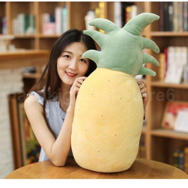 パイナップル 果物 抱き枕 ソフトタッチ リアル 柔らかい クッション pineapple 80cm