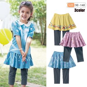 夏春カジュアル子供服 花柄スカート付きレギンス 韓国子供服