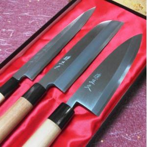 御祝 29 刃物屋 Com 送料無料 包丁 調理器具 刺身9寸 出刃5 5寸 鎌薄刃6寸 白一鋼 霞研ぎ 特選3丁セット 刃物屋 Com 名入れ無料 包丁 ナイフ プレゼント