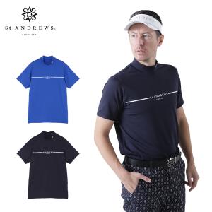 新品 定価3.4万　セントアンドリュース セットアップ　シャツ　パンツ 総柄 St ANDREWS セントアンドリュース ゴルフウェア 半袖シャツ 春 夏