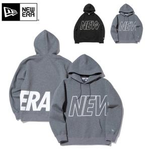 ニューエラ テック スウェット プルオーバーフーディー ビッグロゴ NEW ERA パーカー ダンボールニット プリントロゴ 保温 セットアップ 長袖 ユニセックス