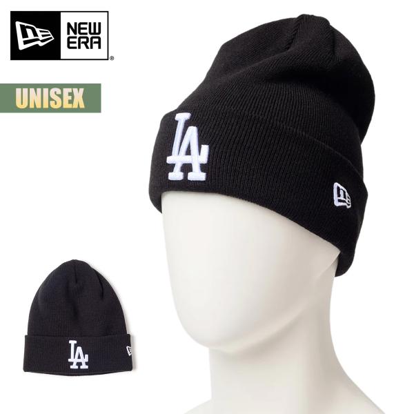 ニューエラ ニットキャップ 帽子 NEW ERA ベーシック カフニット MLBチームロゴ ロサンゼ...