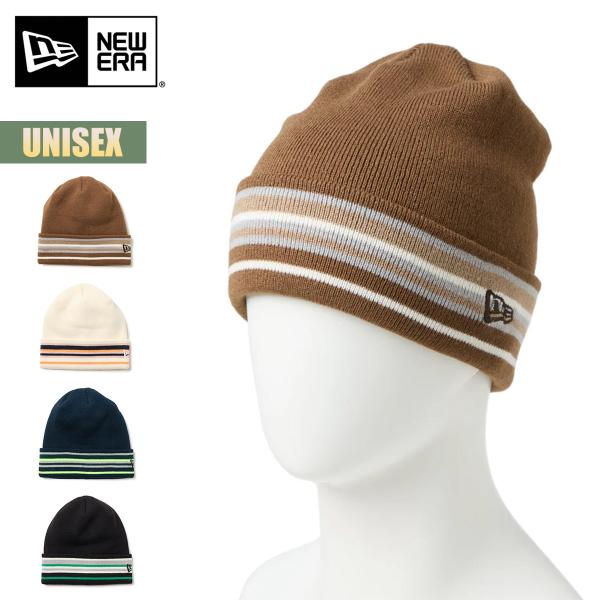 ニューエラ ビーニー ニット帽 NEW ERA ベーシック カフニット ボーダー Basic Cuf...