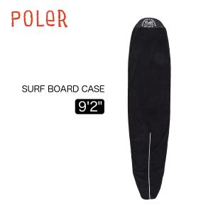 ポーラー サーフボードニットケース POLER SURF BOARD CASE 9'2 BLACK サーフィン サーフボードカバー サーフボードケース ニット生地 日焼け防止 劣化防止｜masanagoya