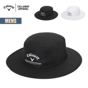 キャロウェイ ゴルフ 帽子 メンズ Callaway BASIC UV HAT 25 JM ベーシックUVハット サファリハット 日除け 熱中症対策 フリーサイズ  サイズ調整 吸汗 速乾