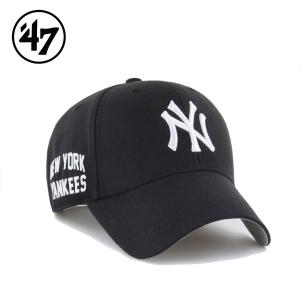 ’47 フォーティーセブン キャップ 帽子 ニューヨーク・ヤンキース エムブイピー ブラック×ホワイトロゴ New York Yankees SURE SHOT SNAPBACK 47BRAND MVP CAP