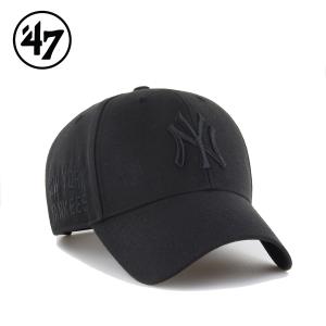 ’47 フォーティーセブン キャップ 帽子 ニューヨーク・ヤンキース エムブイピー ブラック×ブラックロゴ New York Yankees SURE SHOT SNAPBACK 47BRAND MVP CAP