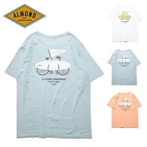 アーモンド サーフボード Tシャツ トップス Almond Surfboards BICYCLE 半袖 自転車ロゴプリント ブランドロゴ コットン 日本製 サーフィン サーファー｜masa surf and snow