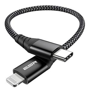 ESR USB C to Lightningケーブル 0.2 m MFi認証取得 編組ナイロン PD急速充電ケーブル iPhone 14/14｜masao12shop