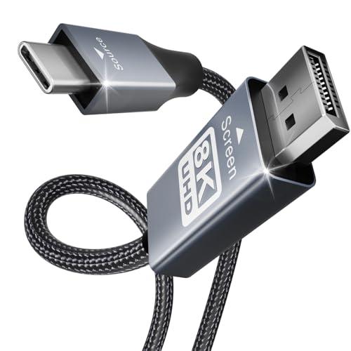 BENFEI USB-C - DisplayPort 1.8m ケーブル(8K@60Hz 4K@14...