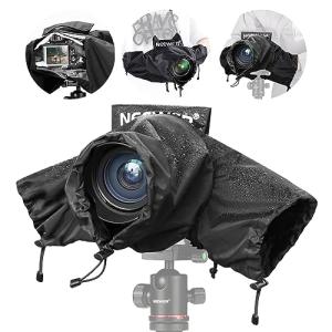 NEEWER カメラレインカバー ミニサイズ 丈夫なナイロン製レインコート DSLR ミラーレス Vlog カメラ＆24-70mm/16-35m｜masao12shop