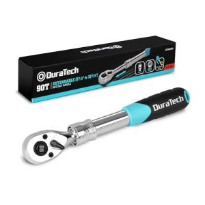 DuraTech ラチェットハンドル ラチェットレンチ ソケットレンチ 差込角9.5mm 伸縮式 調節範囲215-315mm 回転方向切替簡単｜masao12shop