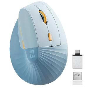 SEENDA エルゴノミック マウス ワイヤレス 縦型 静音 USB-C/USB-A 2.4GHz 無線 充電式 7ボタン 光学式 高精度 4段