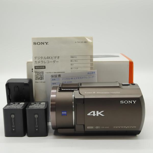 【良品】SONY(ソニー) 4K ビデオカメラ Handycam FDR-AX45(2018年モデル...