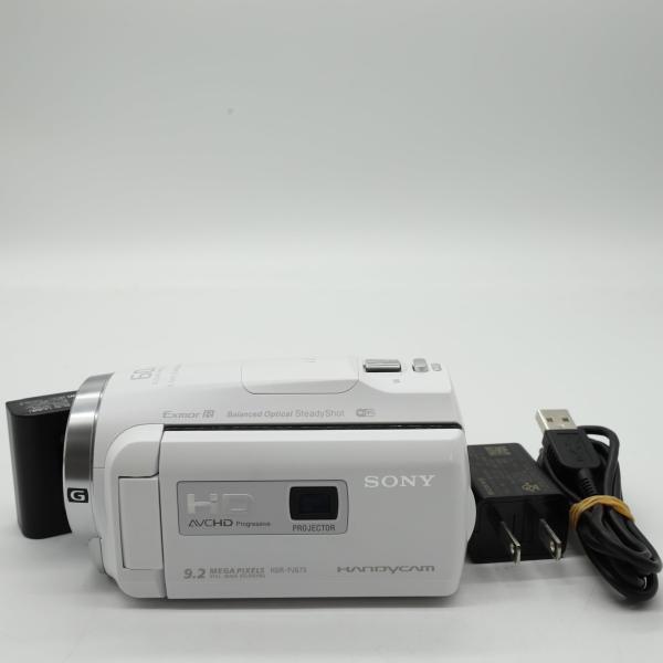 【並品】SONY ビデオカメラ HDR-PJ675 32GB 光学30倍 ホワイト Handycam...