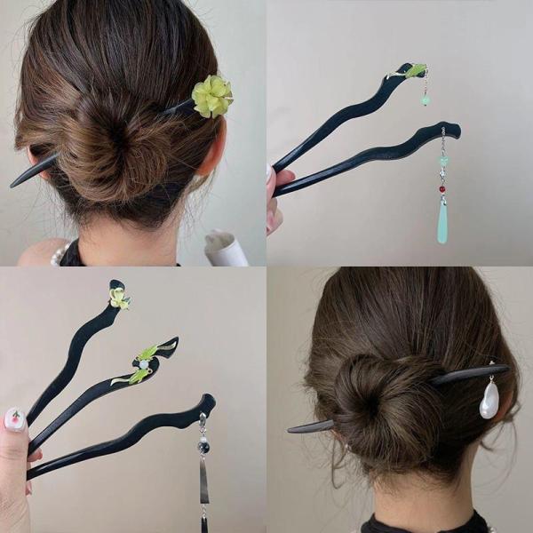 【値下げ】かんざし 天然木 木製 一本 髪飾り ヘアアクセサリー 成人式 卒業式 結婚式 和装 髪飾...