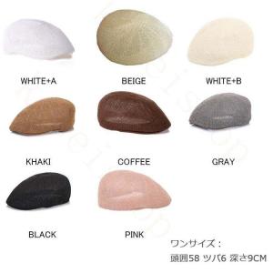 ハンチング帽メンズキャップ麦わら帽子天然草木つ...の詳細画像1